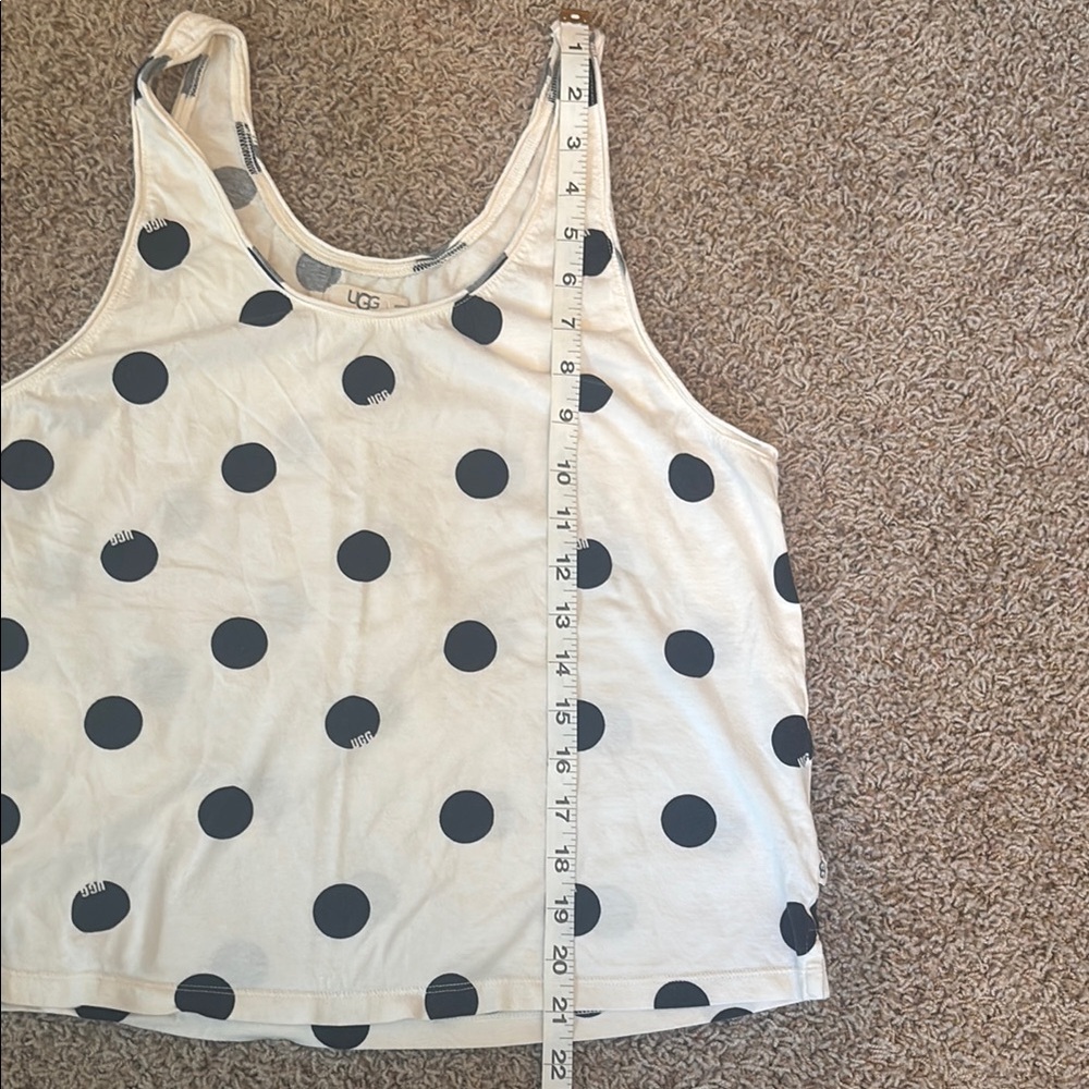 Worn Once UGG Cream and Black Polka Dot Organic Cotton Pajamas - Picture 6 of 10